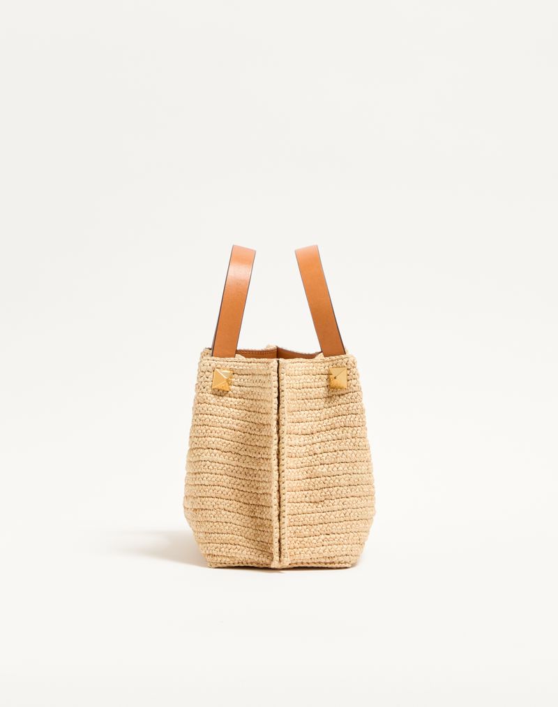 Valentino Garavani Lille Raffia indkøbstaske