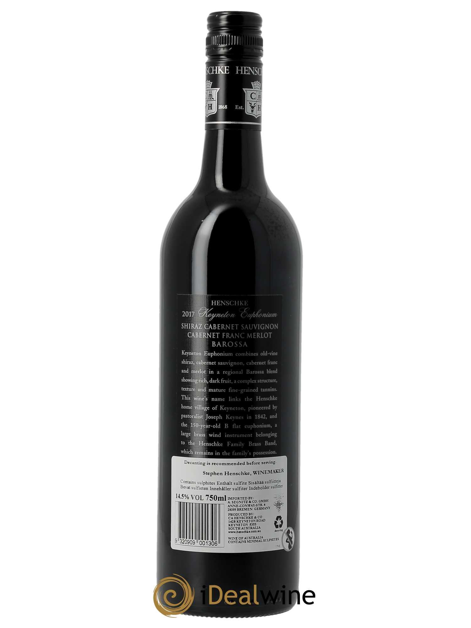 Barossa Valley Keyneton Euphonium Henschke  2017 - Lot de 1 Bouteille
