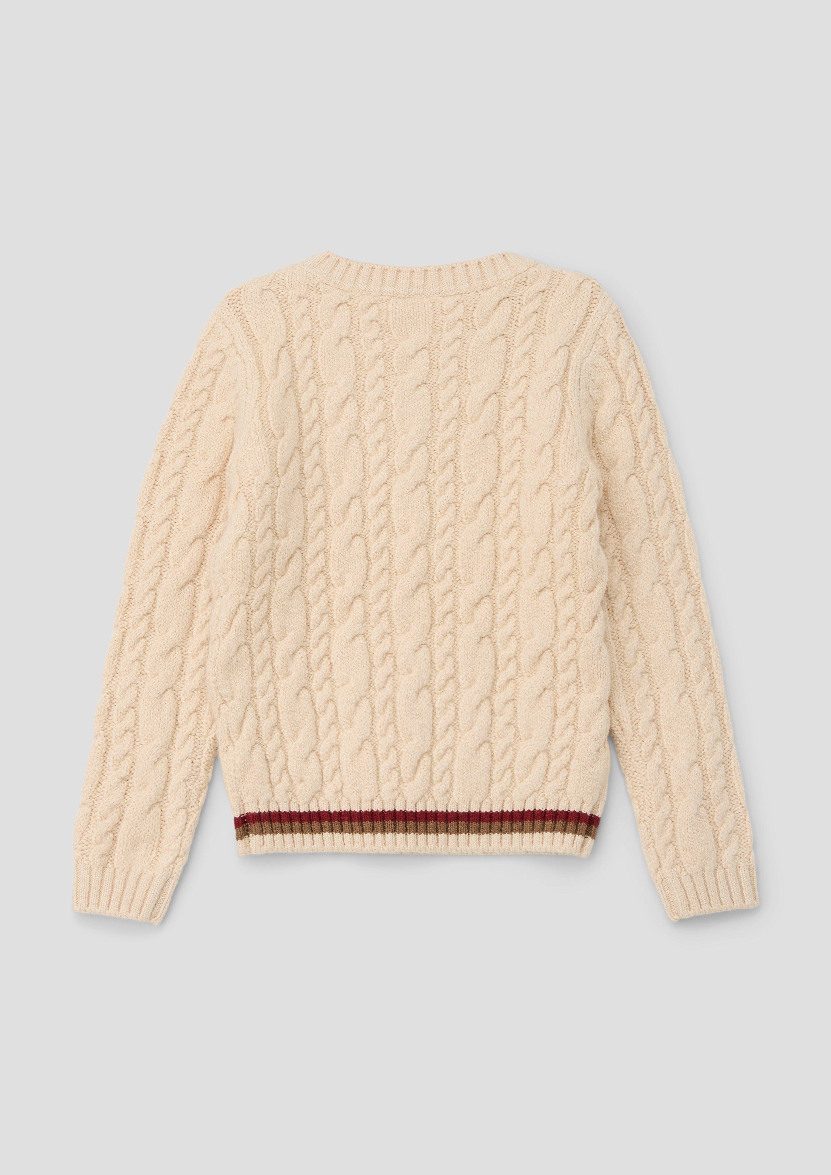 Strickpullover mit Zopfmuster  2134183-8120