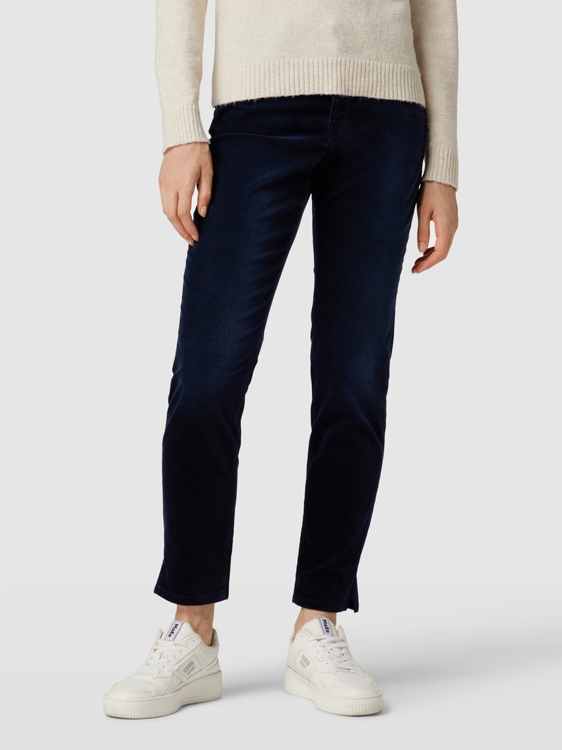 Hose mit Strukturmuster in marineblau