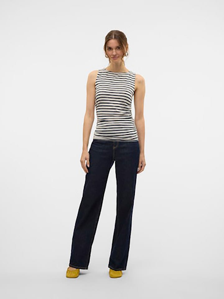 Vero Moda Top in Weiß/ Schwarz günstig kaufen