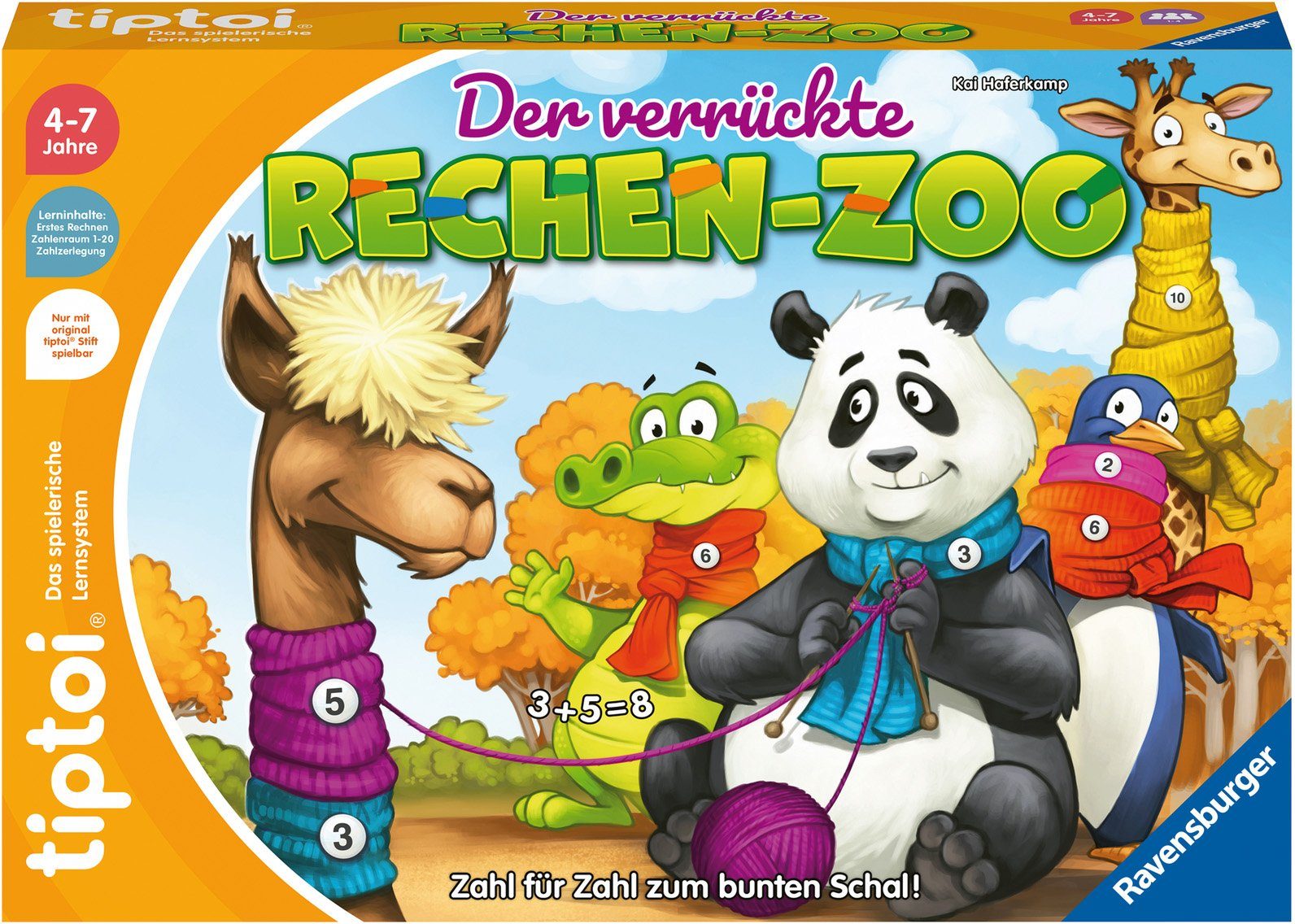 Ravensburger Spiel, tiptoi® Der verrückte Rechen-Zoo, Made in Europe, FSC® - schützt Wald - weltweit
