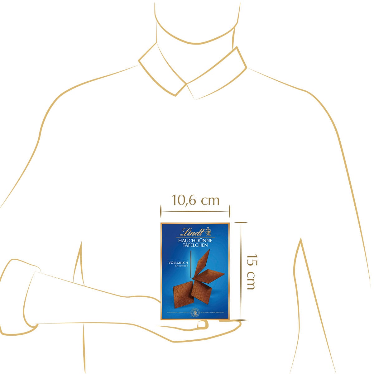 Hauchdünne Täfelchen Vollmilch, 125g