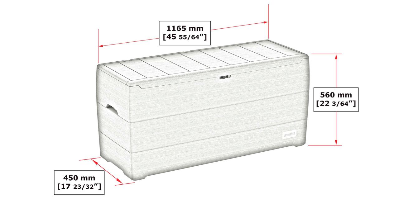 Duramax Durabox 270 L Aufbewahrungsbox 117 x 45 x 56 cm - Braun DURAMAX 86601