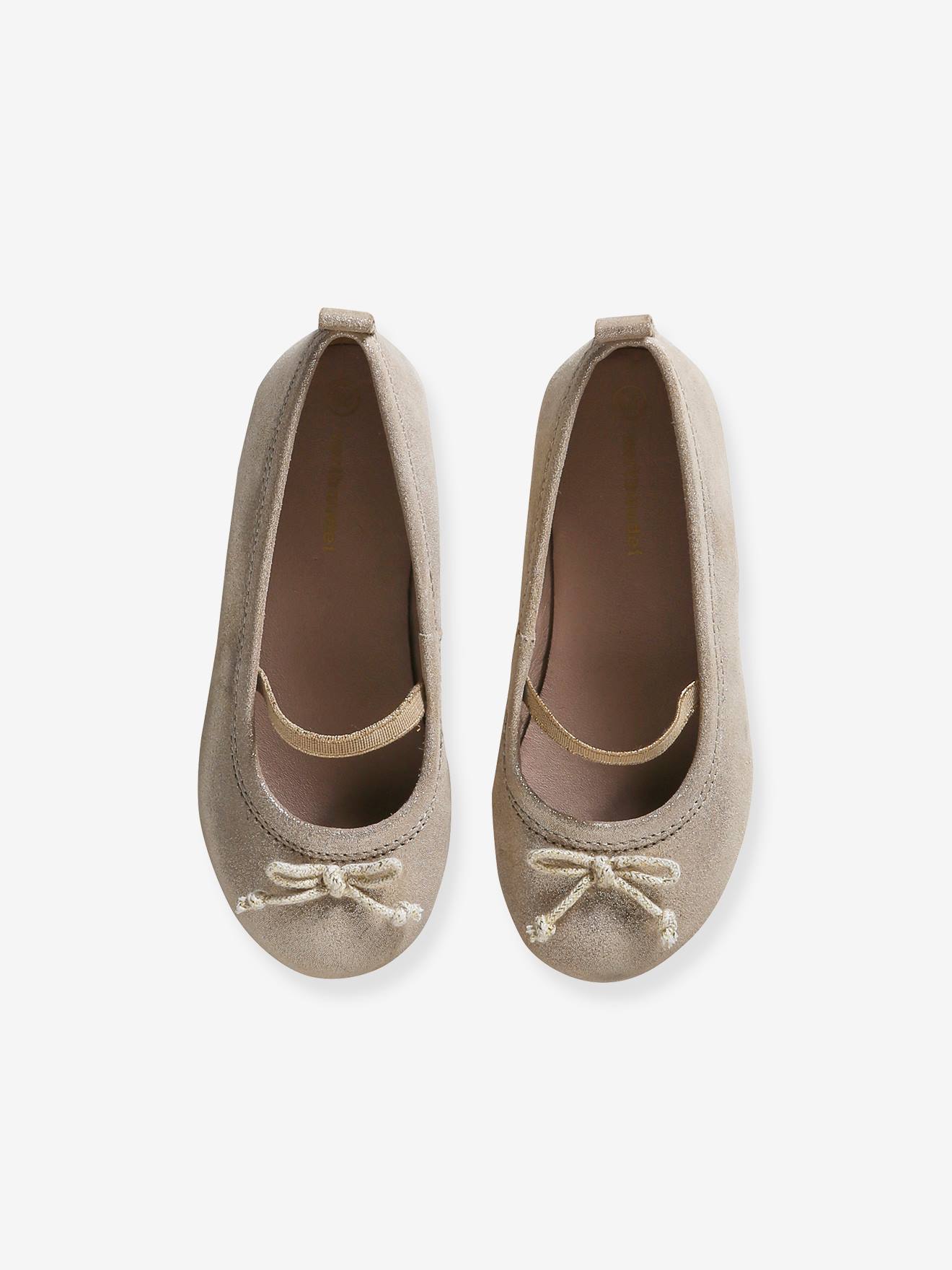 Vertbaudet Glänzende Mädchen Ballerinas - gold