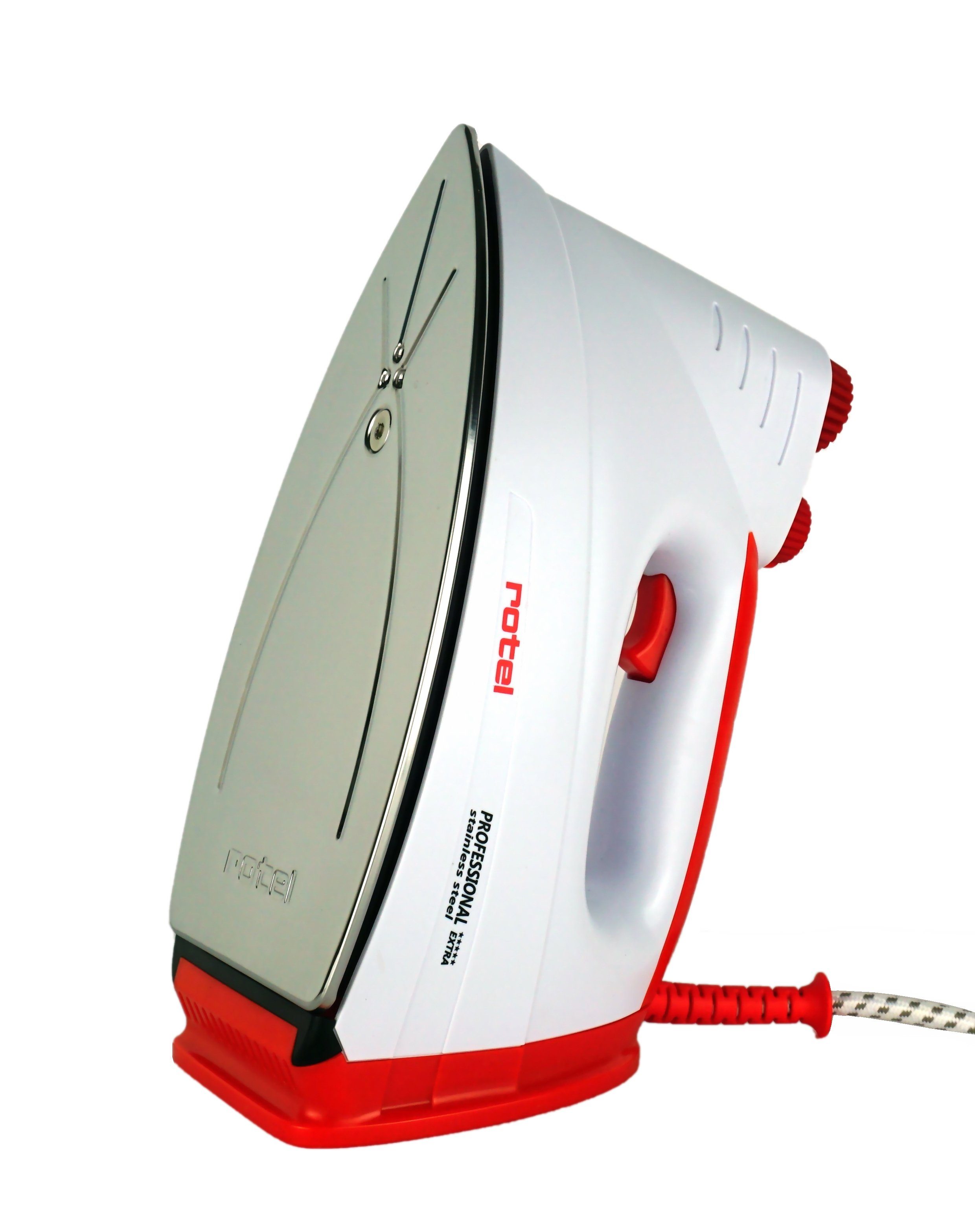 Rotel Dampfbügeleisen Professional Extra Edelstahlsohle 800 W in Rot