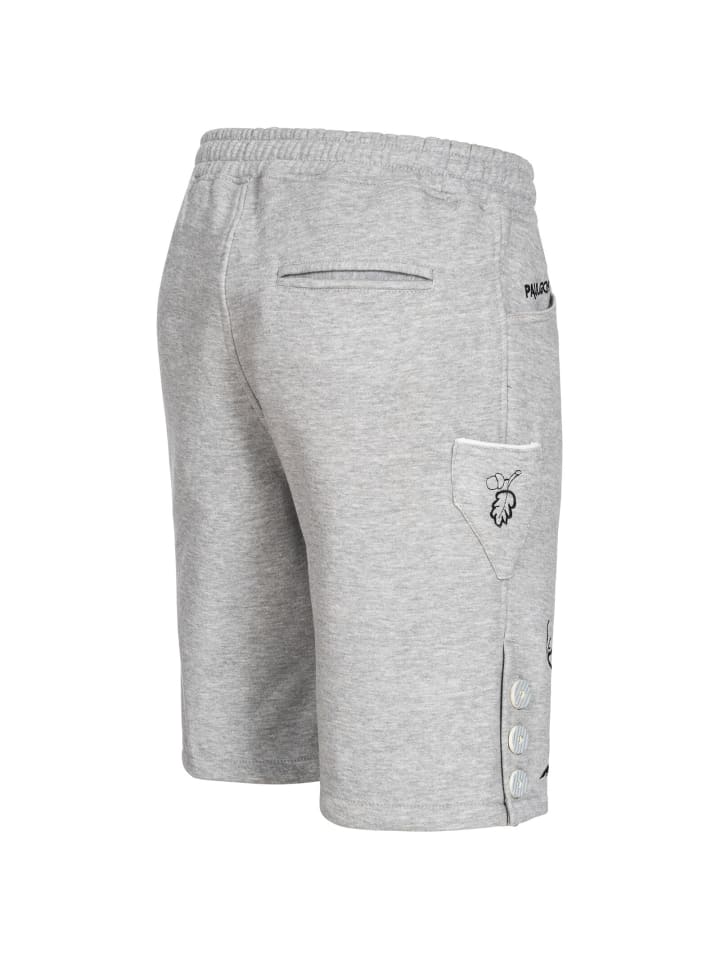 PAULGOS Jogginghose Design Trachten Lederhose Bermuda Shorts Kurz JOK4 in Hellgrau günstig kaufen