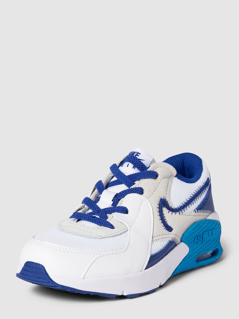 Sneaker aus Leder-Mix in weiß