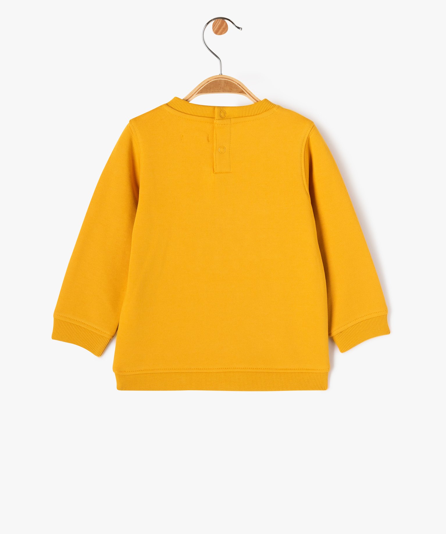 Sweat en molleton doux avec motifs bébé Garçon jaune | GEMO