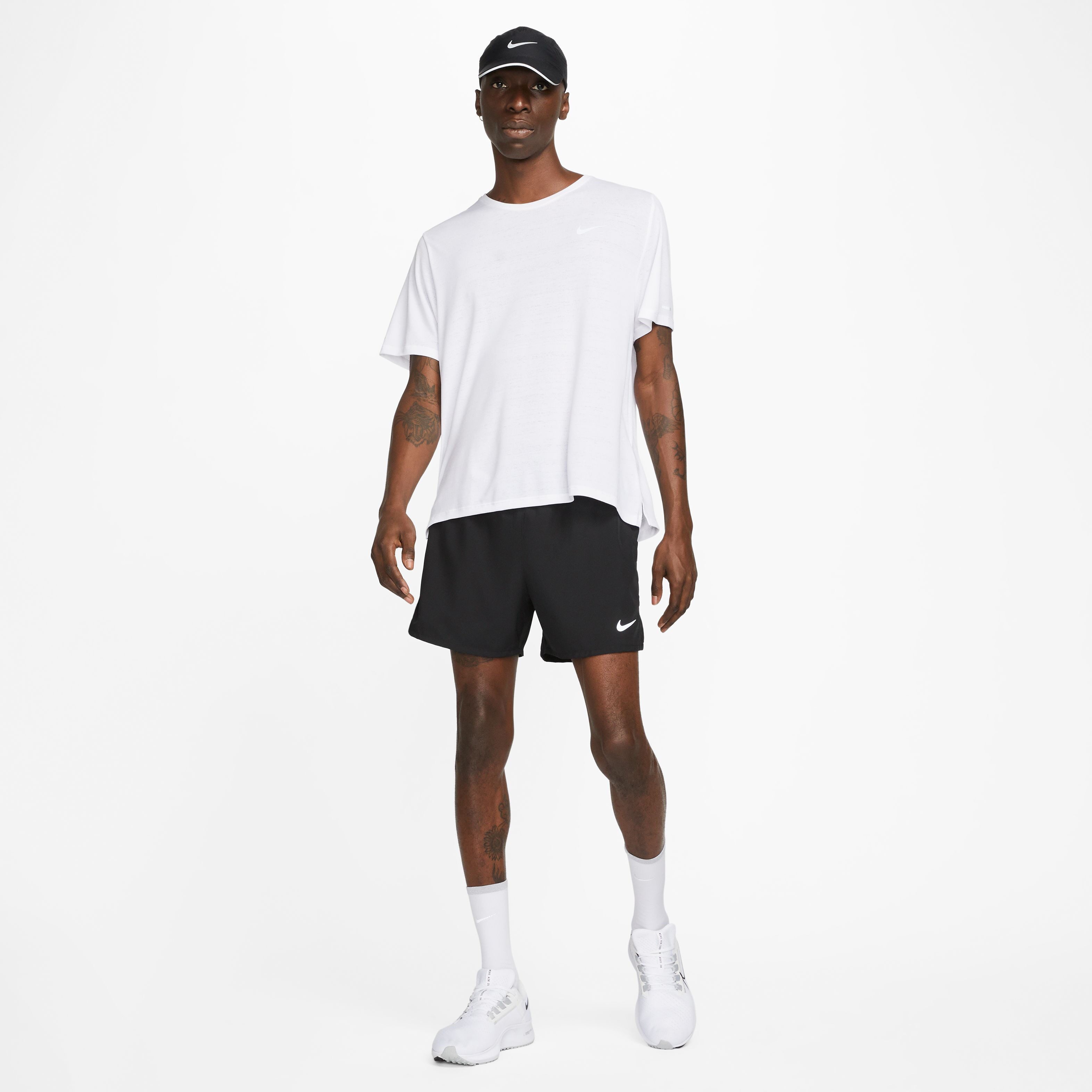 Dri-Fit Challenger 7in Brief-Lined Running Shorts Herren - Schwarz