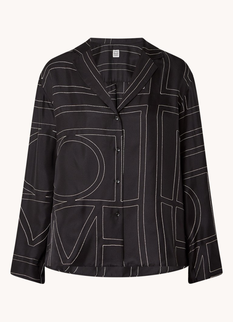 TOTEME Silk blouse with graphic print