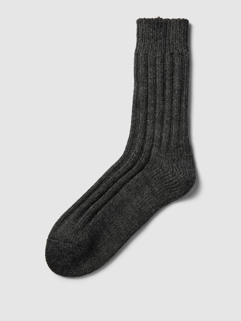 Socken mit Strukturmuster in anthrazit meliert