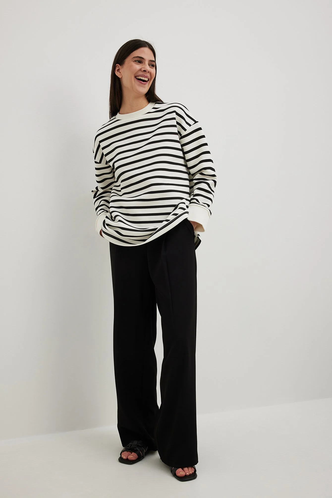 Gestreiftes Oversize-Sweatshirt