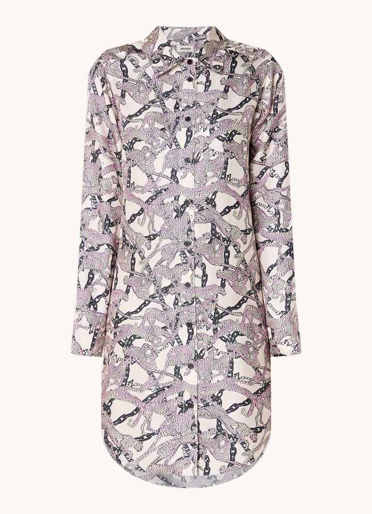 Vestido corto de seda Rais de Zadig&Voltaire, estampado