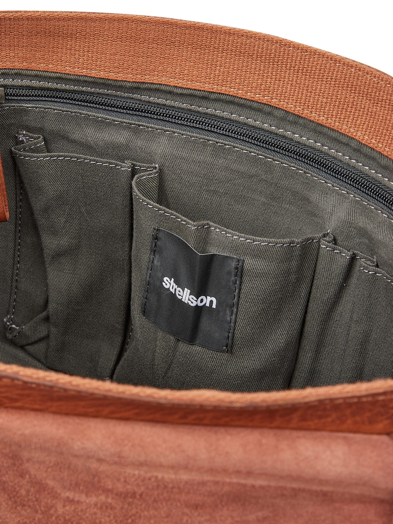 Messenger Bag aus Leder in cognac