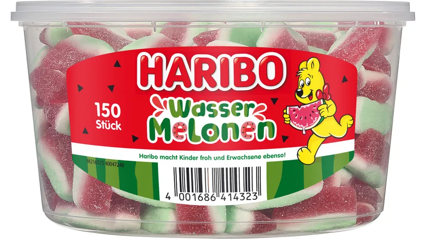 Haribo Fruchtgummi Mit Schaumzucker Wassermelonen Runddose 1050 g