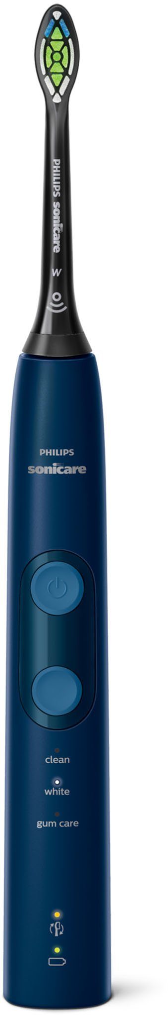 Philips Sonicare Elektrische Zahnbürste ProtectiveClean 5100 HX6851/34, Aufsteckbürsten: 2 St., 2er-Set, mit Schalltechnologie, 3 Putzprogramme, Reiseetui