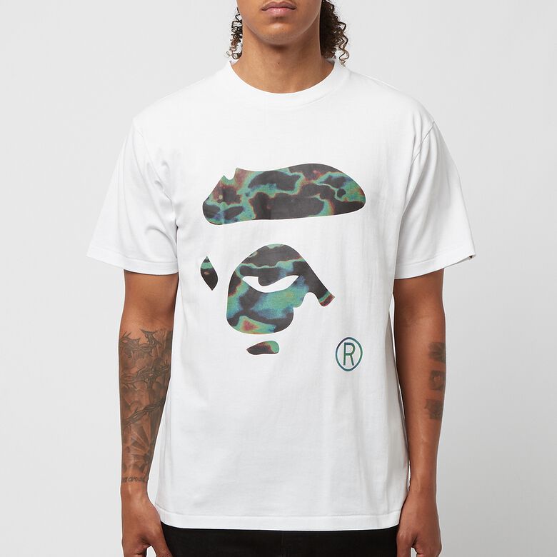 A Bathing Ape Bape Thernography Ape Face Tee M white