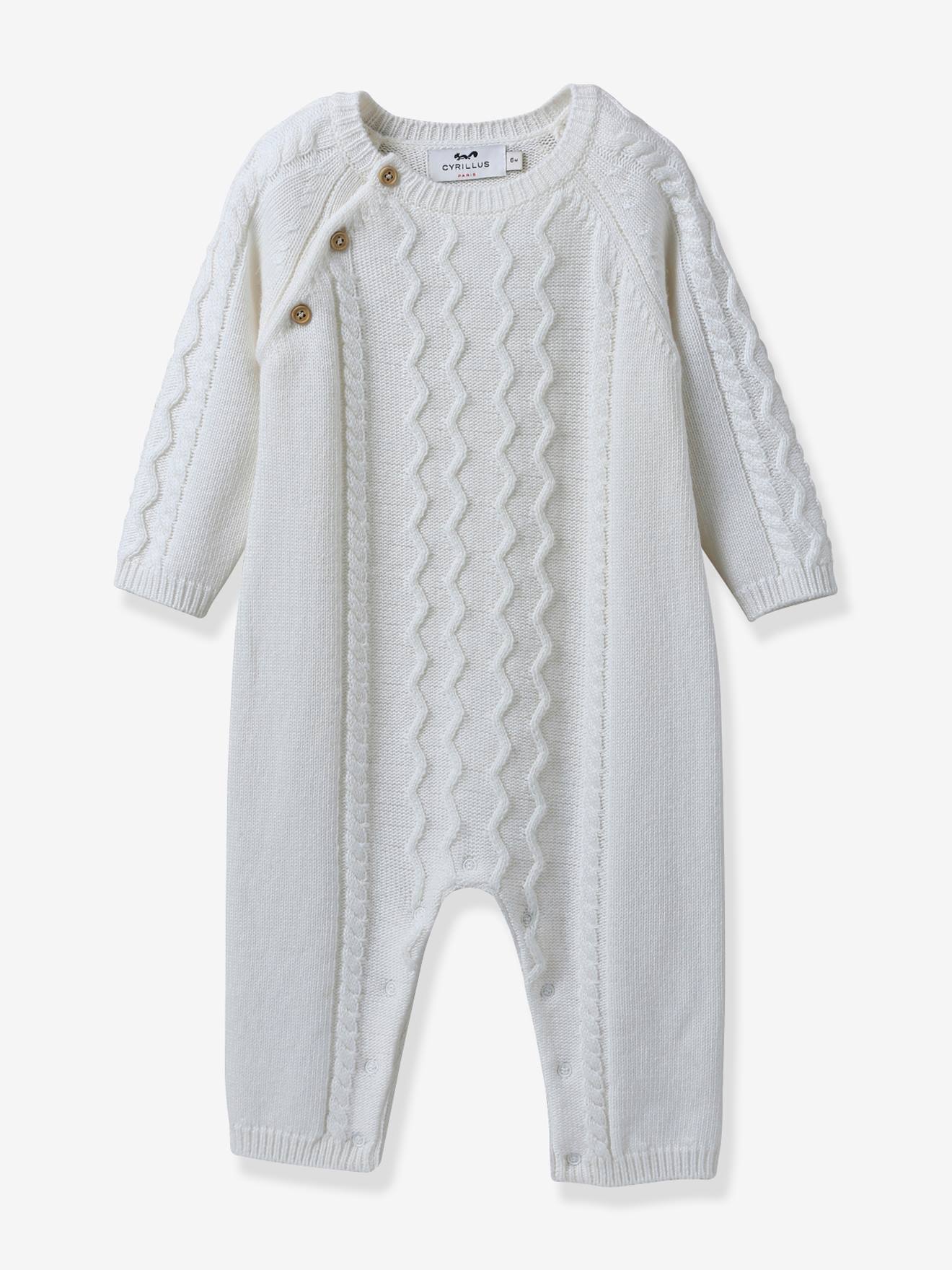 Cyrillus Baby Overall CYRILLUS mit Kaschmir - wollweiß