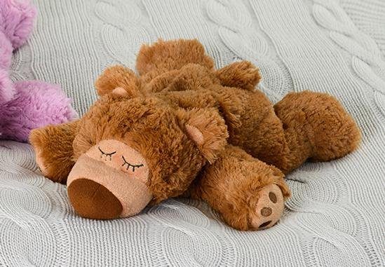 Warmies® Wärmekissen Sleepy Bear braun, Lavendel, für die Mikrowelle und den Backofen