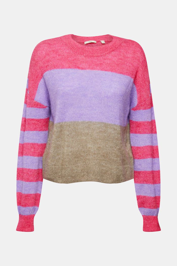 Gerippter Wollmix-Pullover