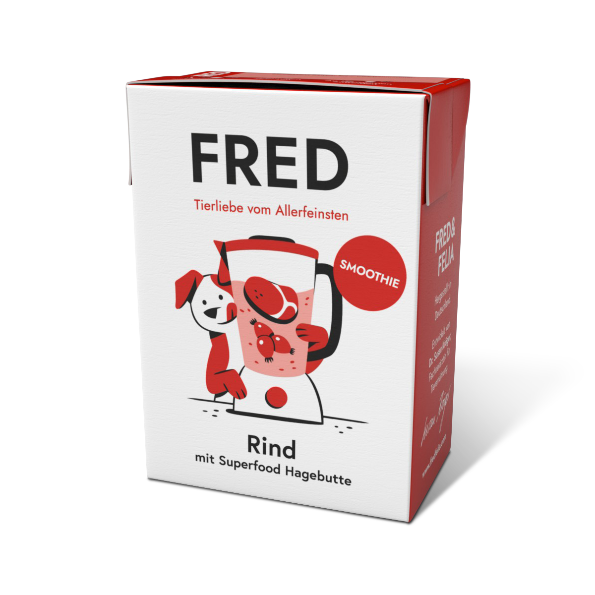 Fred & Felia Hundenassfutter Fred & Felia FRED Smoothie Rind mit Hagebutte 10 x 200g