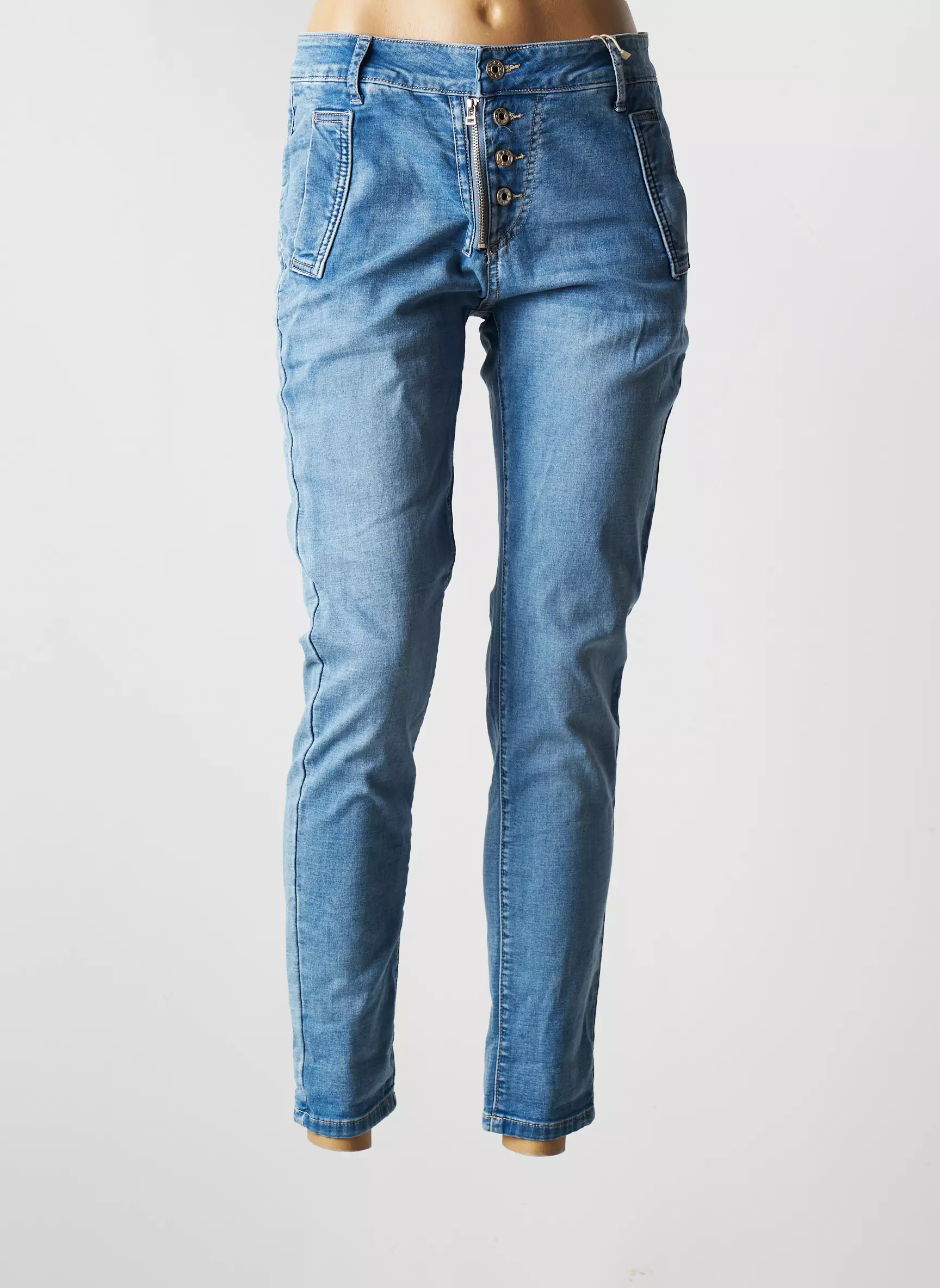 Onado Jeans Coupe Slim Femme couleur bleu