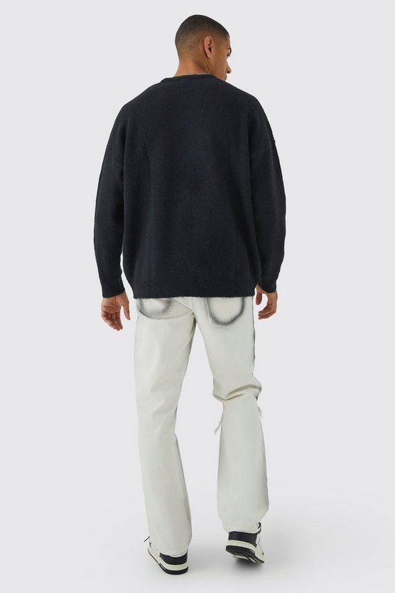 Oversize Rundhals-Pullover
