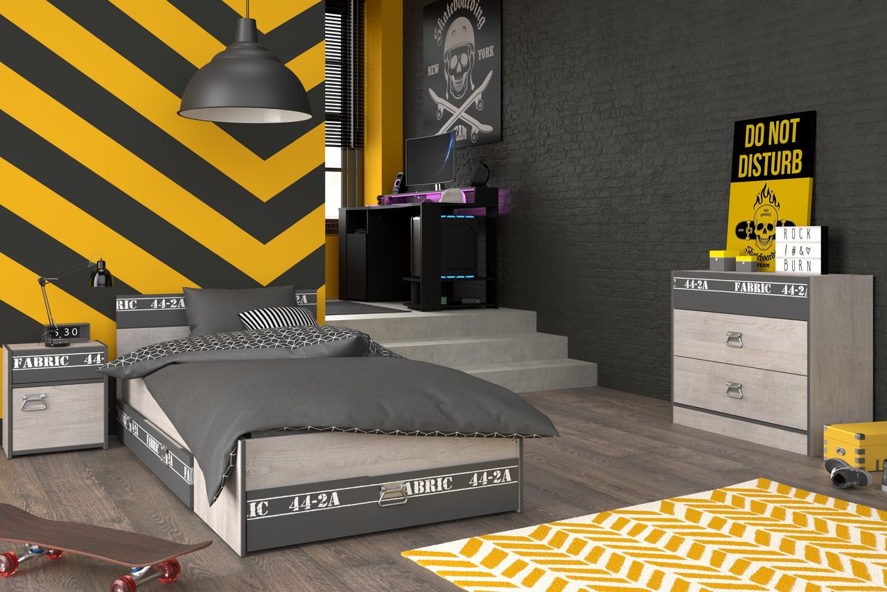 Parisot Kinderzimmer, 5-tlg., Fabric 21 - mit Gamertisch