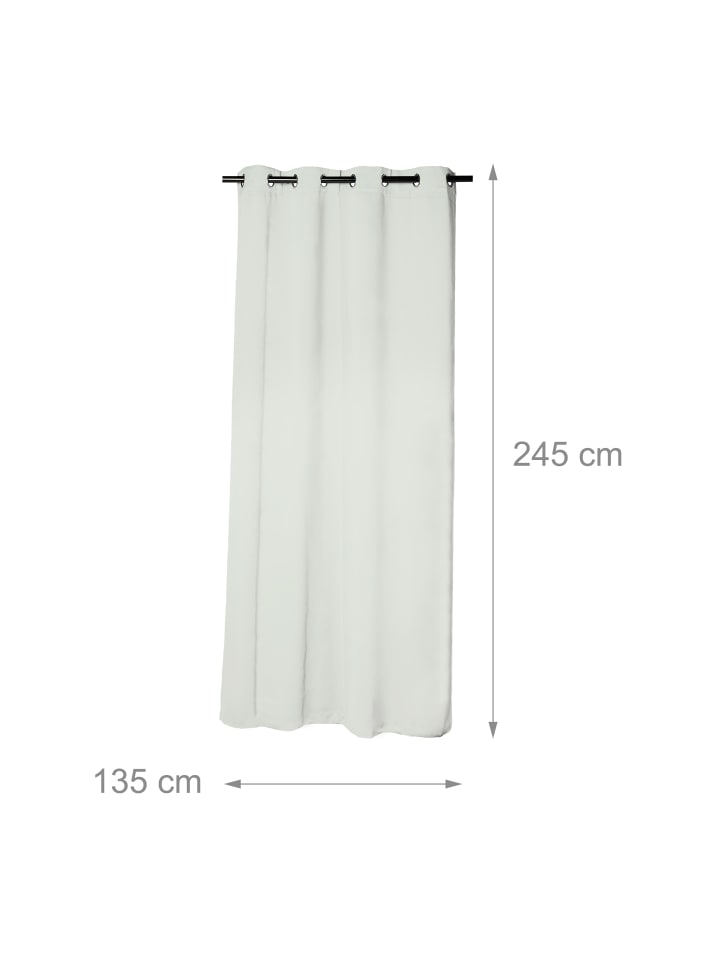 relaxdays 2 x Vorhänge in Grau - 245 x 135 cm günstig kaufen onesize