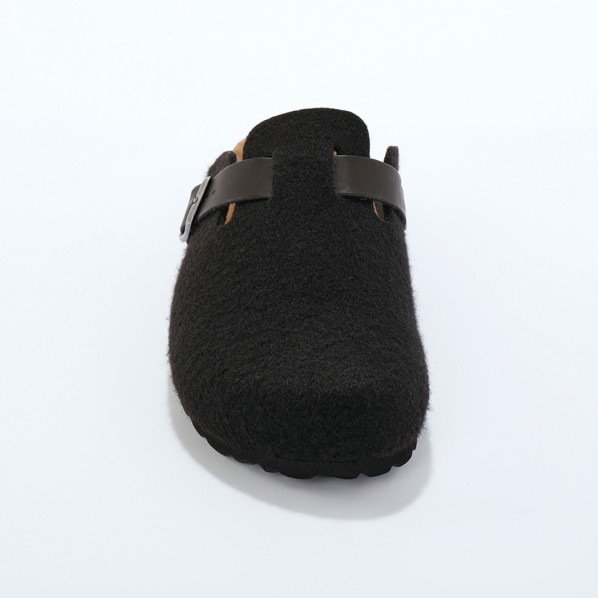 Mules sabot feutrine à boucle