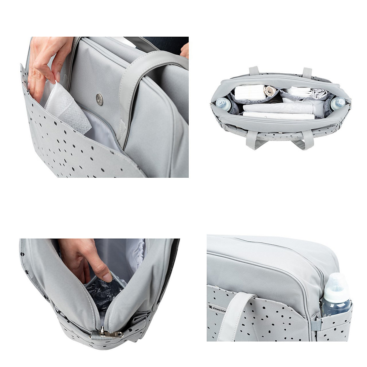 Wickeltasche Chelsea mit Wickelunterlage, Seitentaschen, Thermofach Wickeltaschen