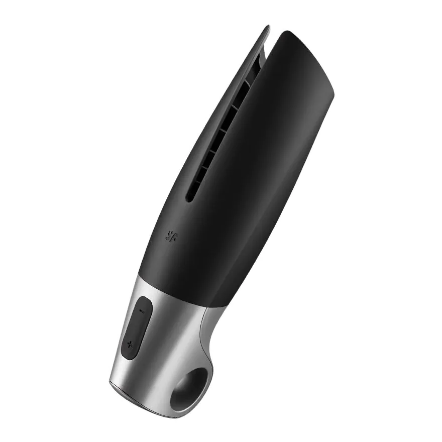 Satisfyer Power Connect App Sort Sølv Masturbator