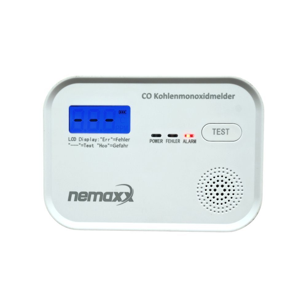 NEMAXX Kohlenmonoxid Gasmelder Gaswarner nach DIN EN50291 Nemaxx CM18 Rauchmelder