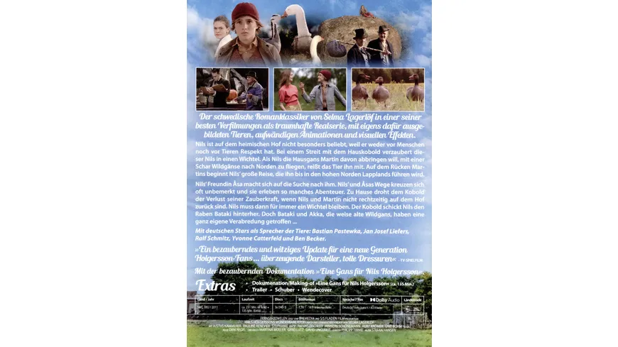 Nils Holgerssons wunderbare Reise - Die vierteilige Miniserie (Fernsehjuwelen)  [3 DVDs]