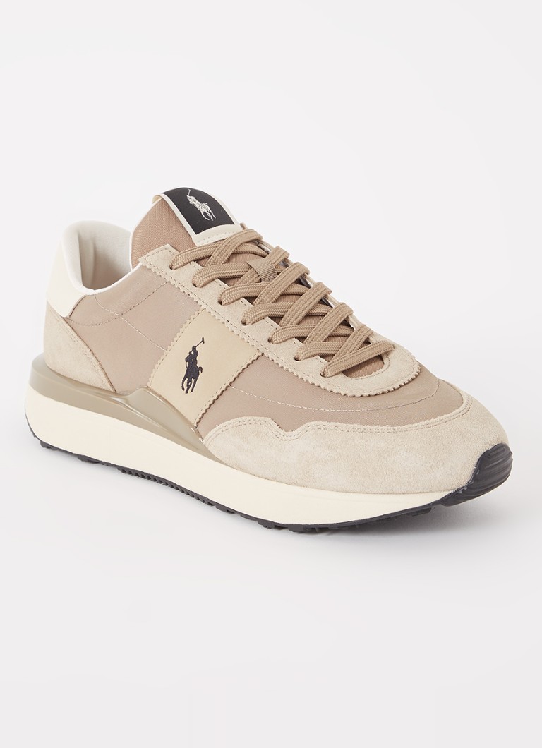 Ralph Lauren Train 89 mesh-sneaker med semsket skinndetaljer