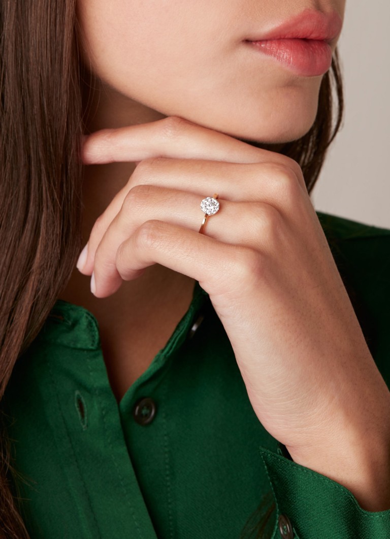 Anello Diamond Point in oro, diamante da 0,30 ct, motivo Cuori e Frecce