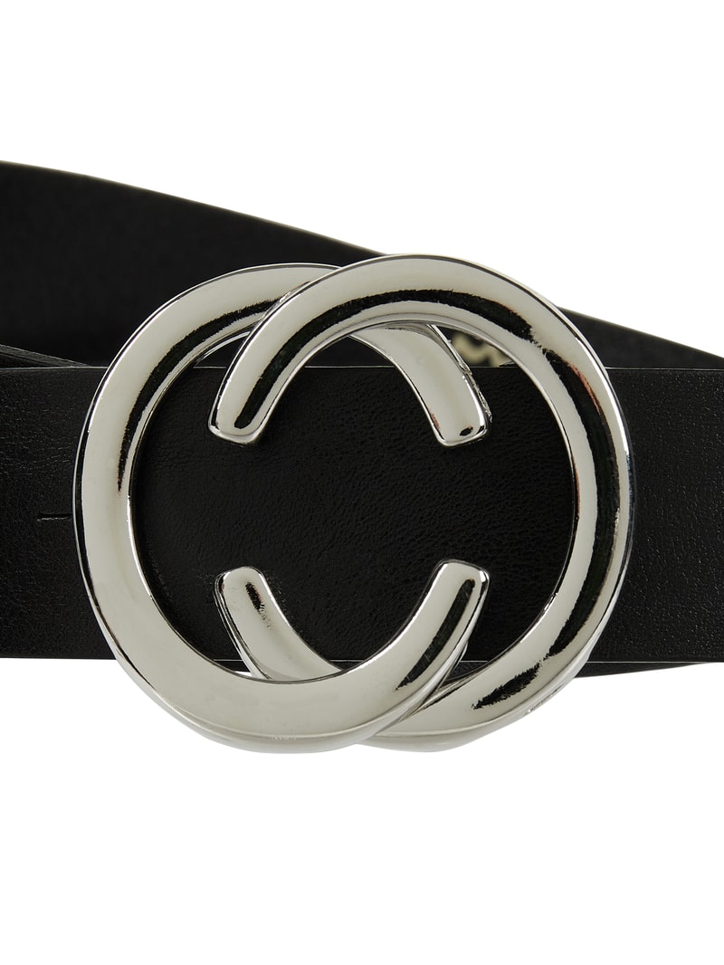 Gürtel aus Leder in schwarz