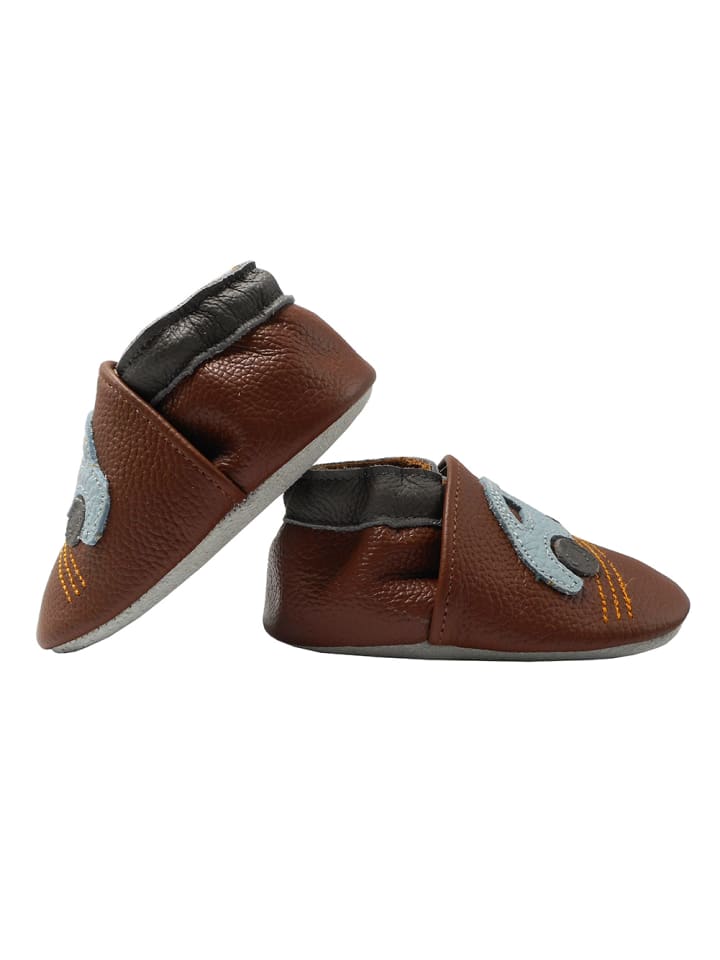 Yalion Leder-Krabbelschuhe 