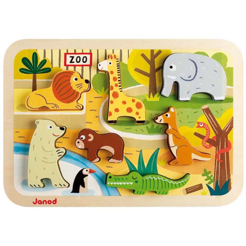 Puzzle encastrement Chunky Zoo Janod