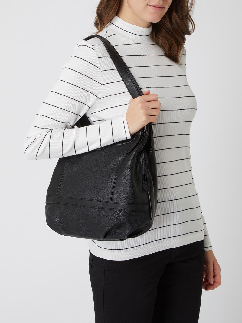 Shopper in Leder-Optik in schwarz