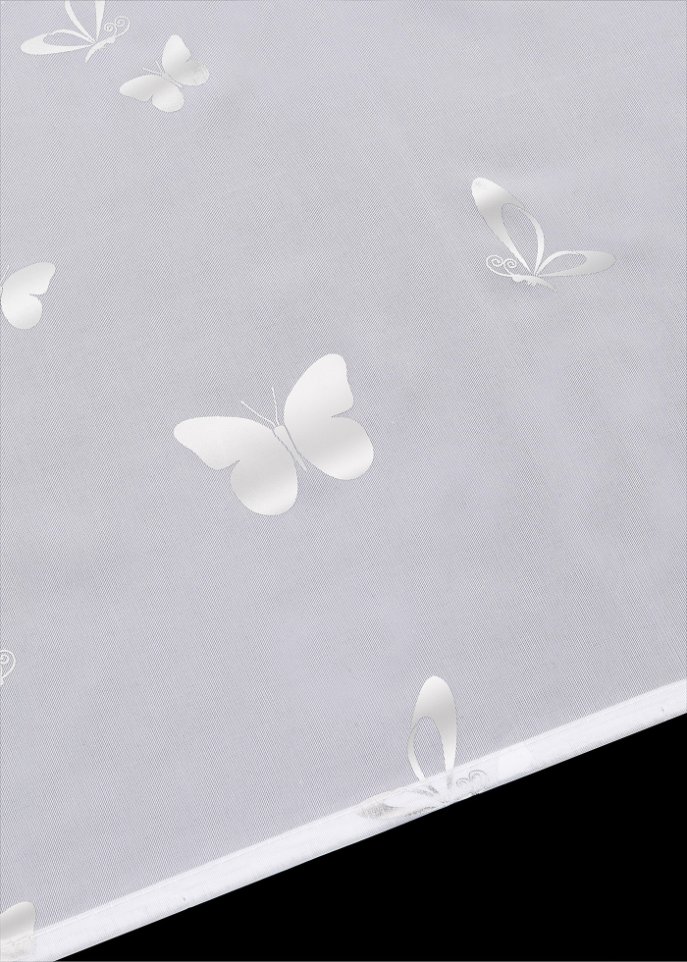 Scheibengardine mit Schmetterling Druck