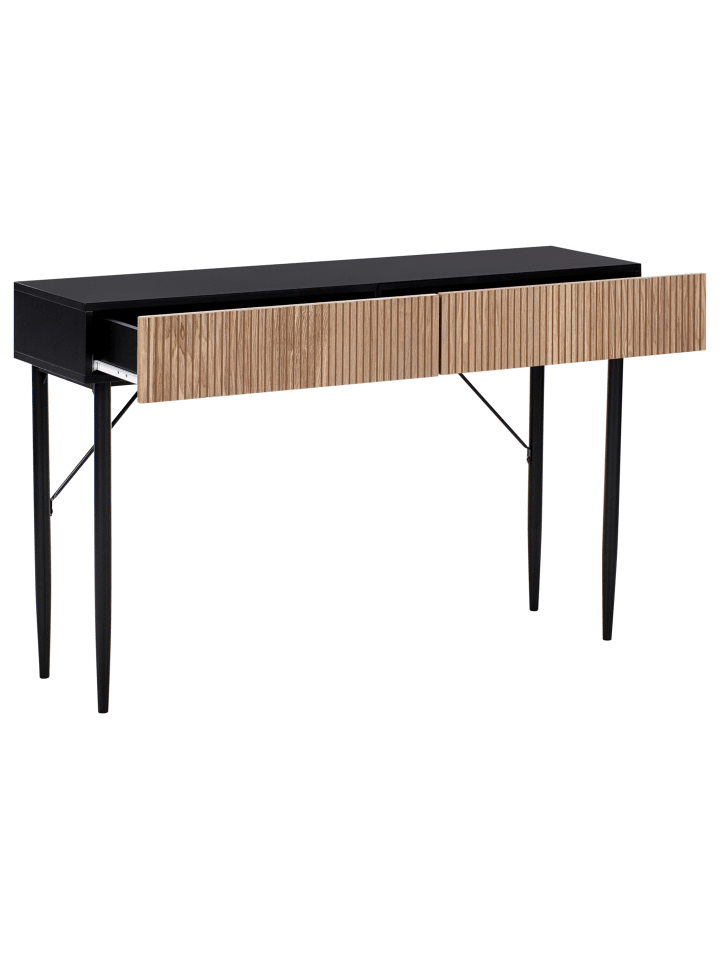 Beliani Konsolentisch BLYTHE in Schwarz/Braun - (W) 120 x (H) 75 x (L) 35 cm günstig kaufen onesize