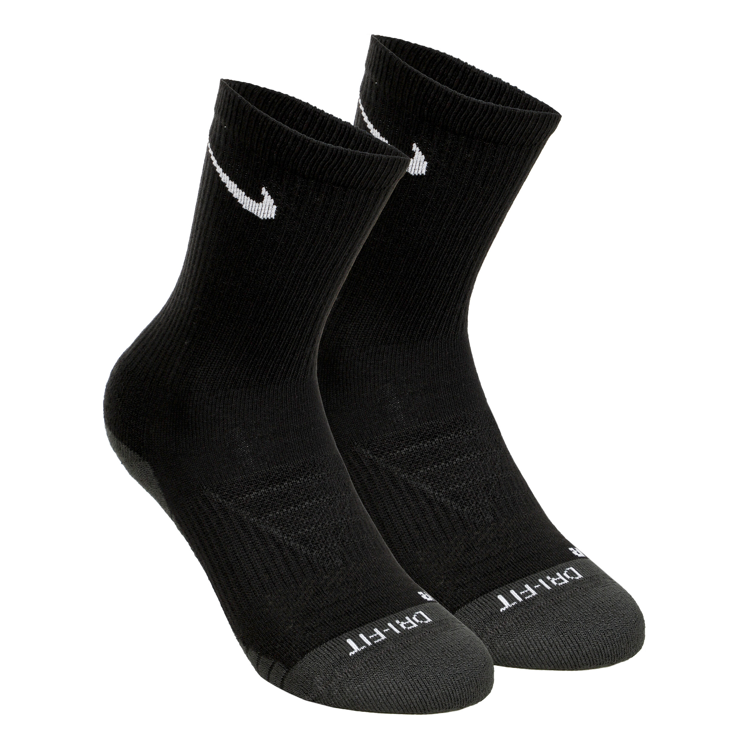 Dry Cushion Crew Sportsocken 3er Pack - Schwarz, Weiß