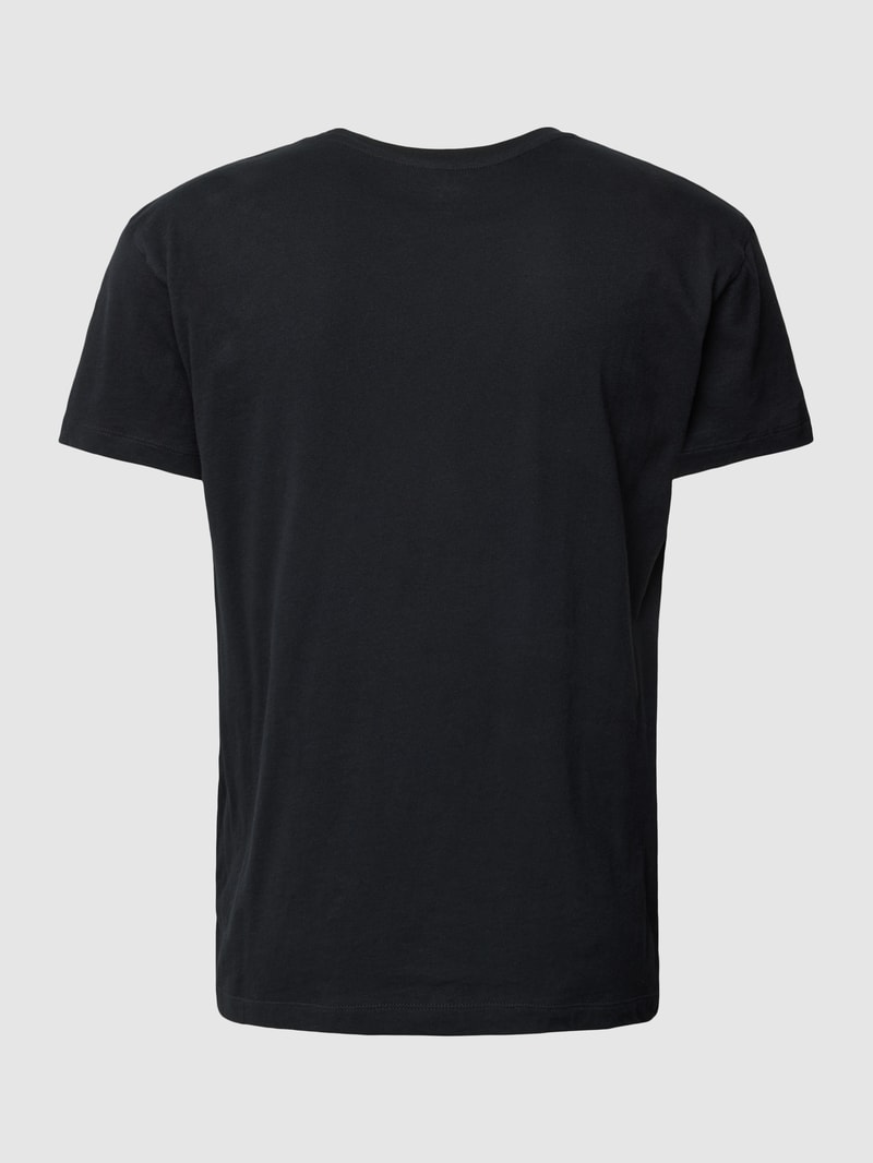 T-Shirt mit Label-Print im 2er-Pack in schwarz