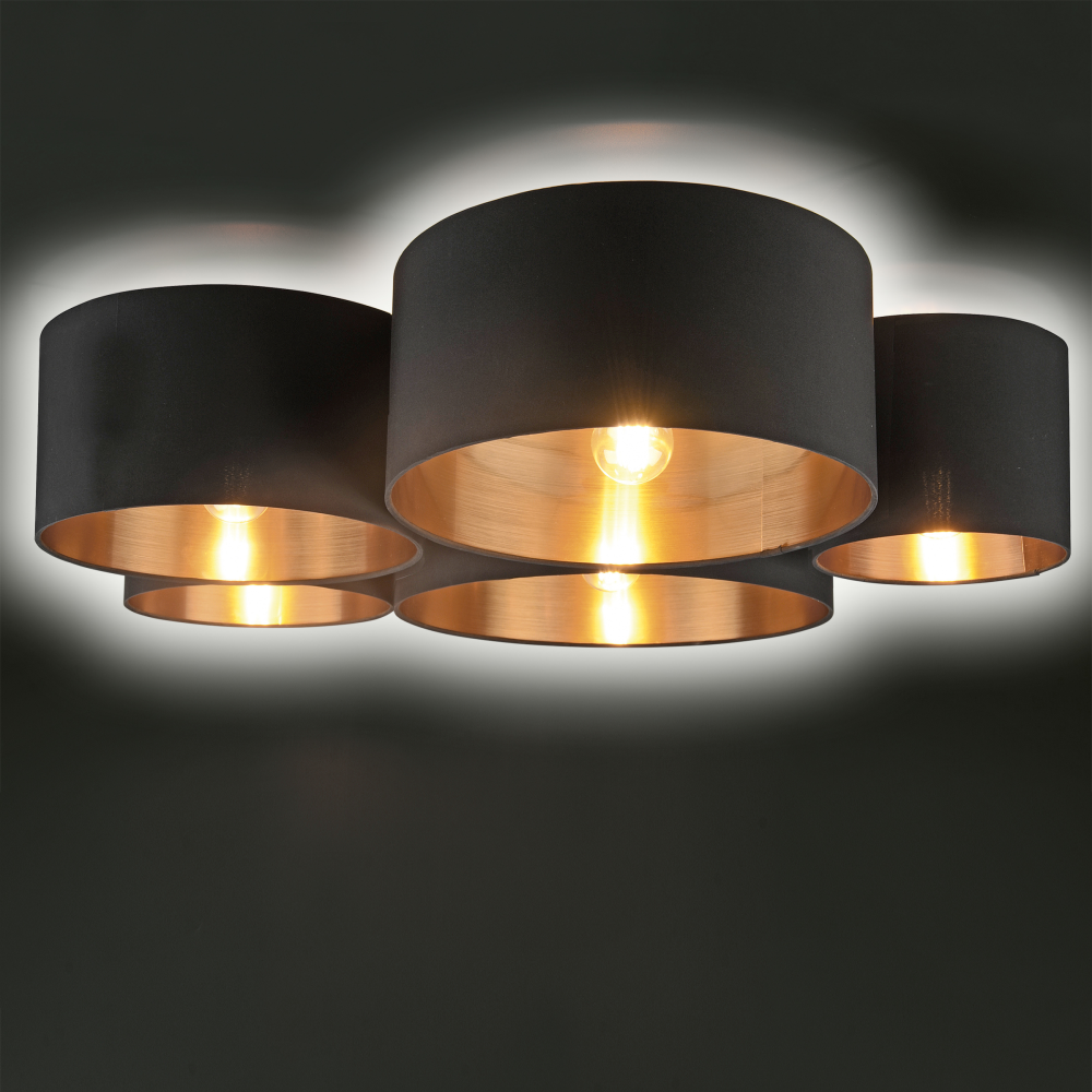 Deckenleuchte Carlton schwarz/gold