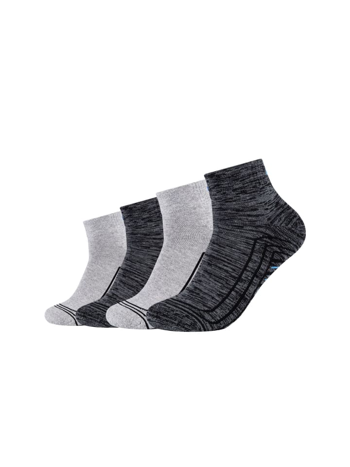 Skechers Kurzsocken 4er Pack cushioned in dunkelgrau mix günstig kaufen 35-38