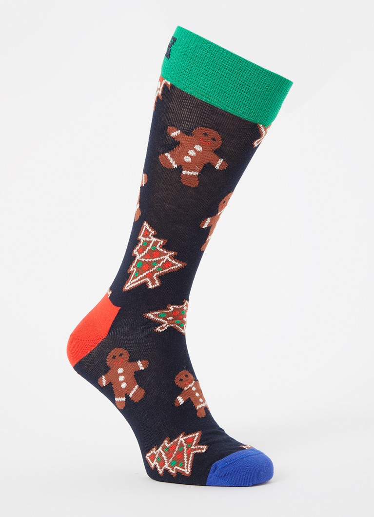 Happy Socks  Gingerbread Cookie sokken met print in giftbox