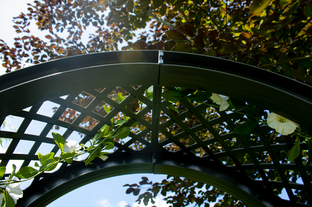 KHW KHW Gartenbank Amsterdam mit 2 Pflanzkästen, Rosenbogen und Spalier, anthrazit