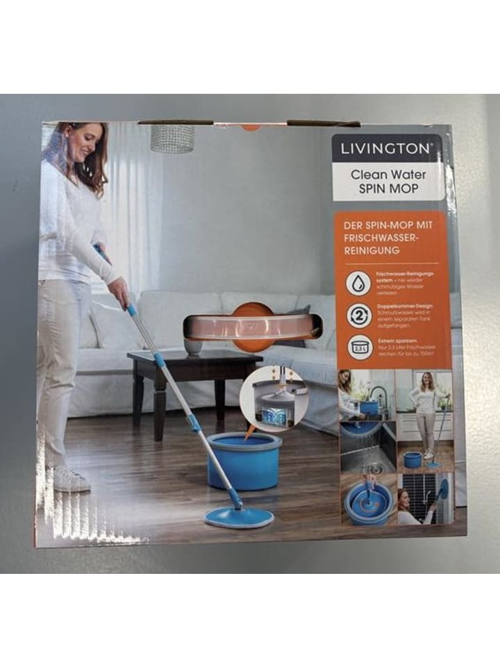 Livington Mop Clean Water Spin Mop in Blau günstig kaufen onesize